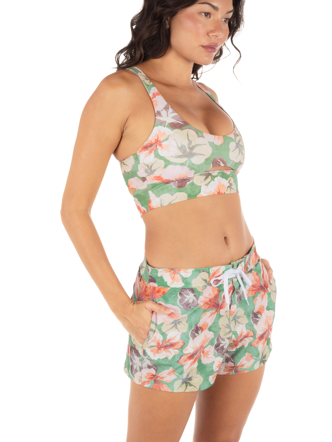 Gingko Cloud 3" Boardshort in Gingko Cloud / Terracotta