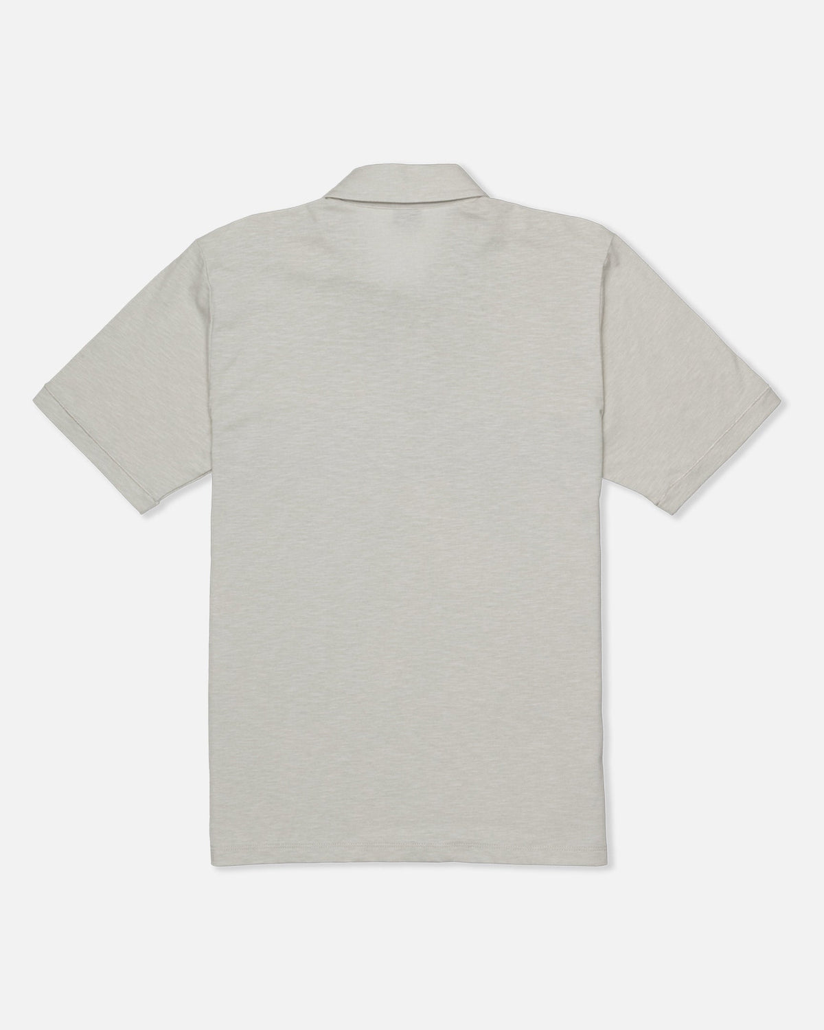 Printed Stripe Slub Short Sleeve Polo in Bone