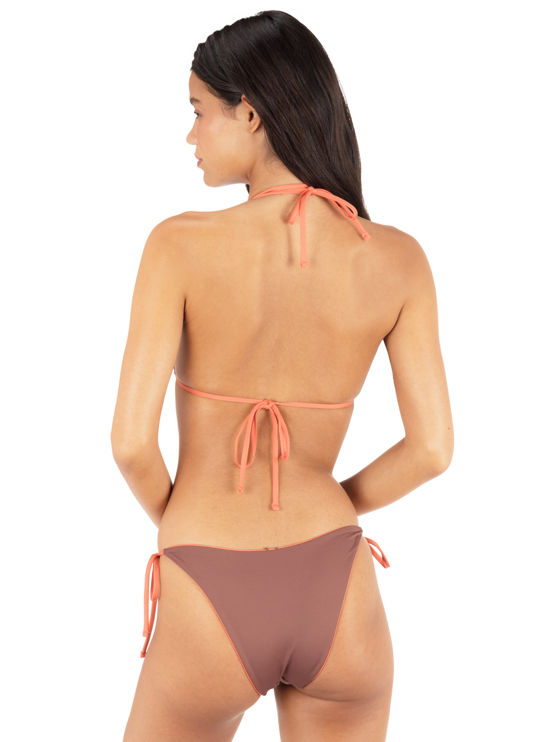 Reversible Solid Triangle Top in Coral Reef / Rosewood