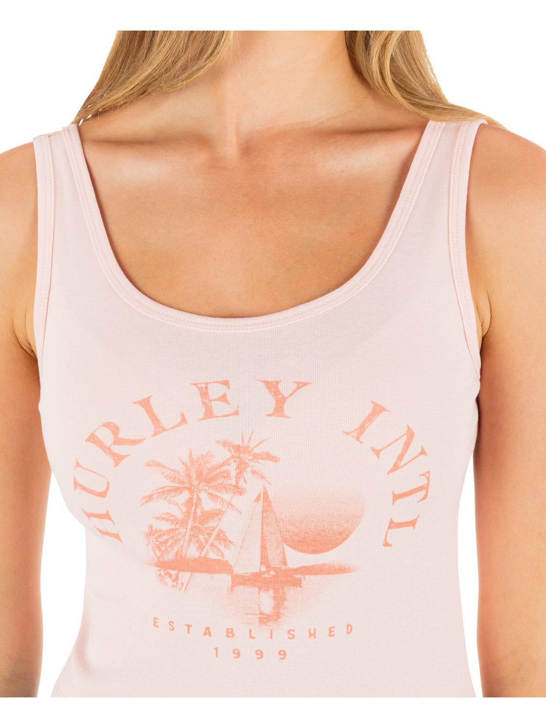 Seaside Scoop Crop Tank in English Rose