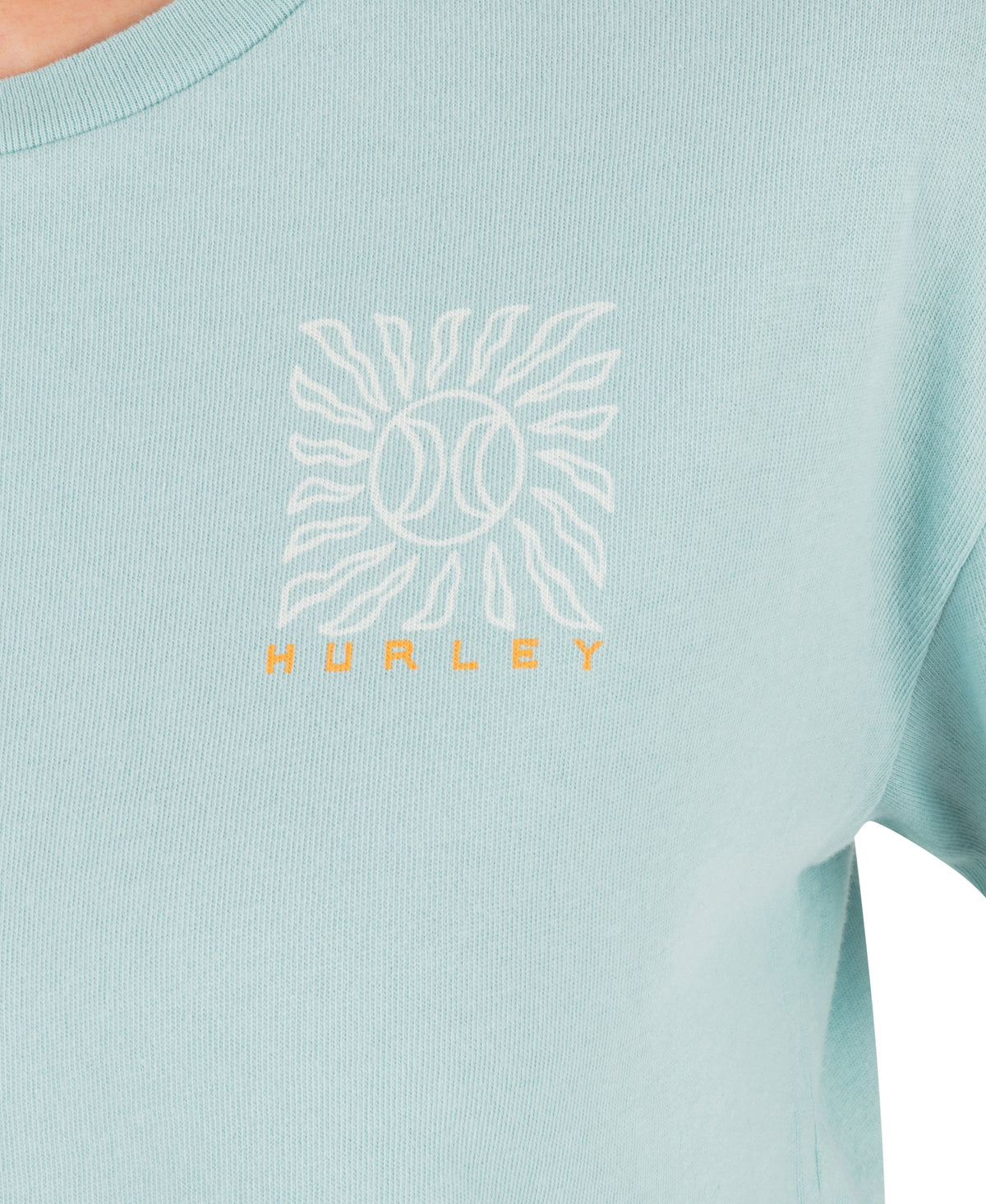 Quadrant Boxy Crop Tee in Canal Blue