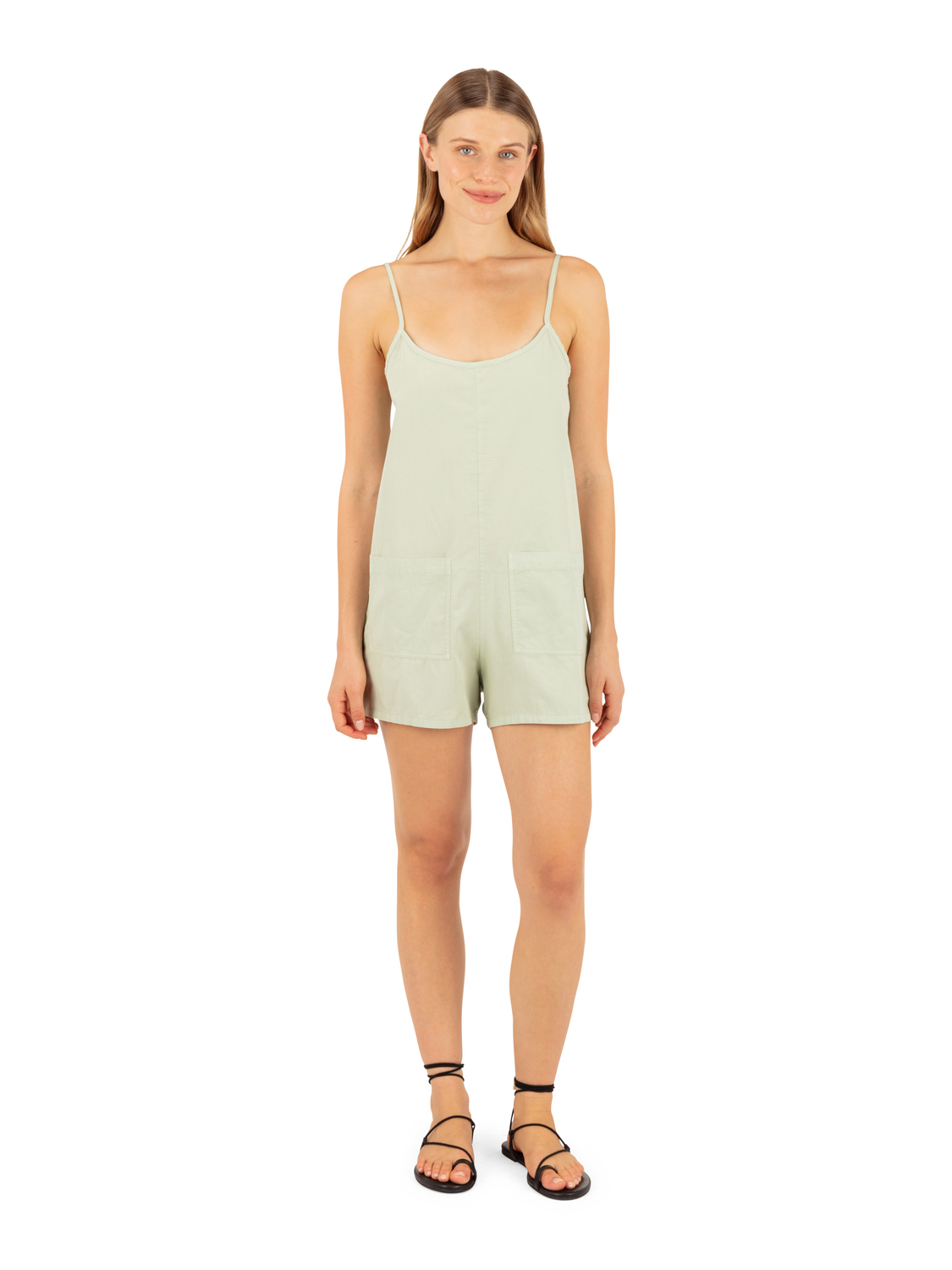 Wavy Days Romper in Seafoam
