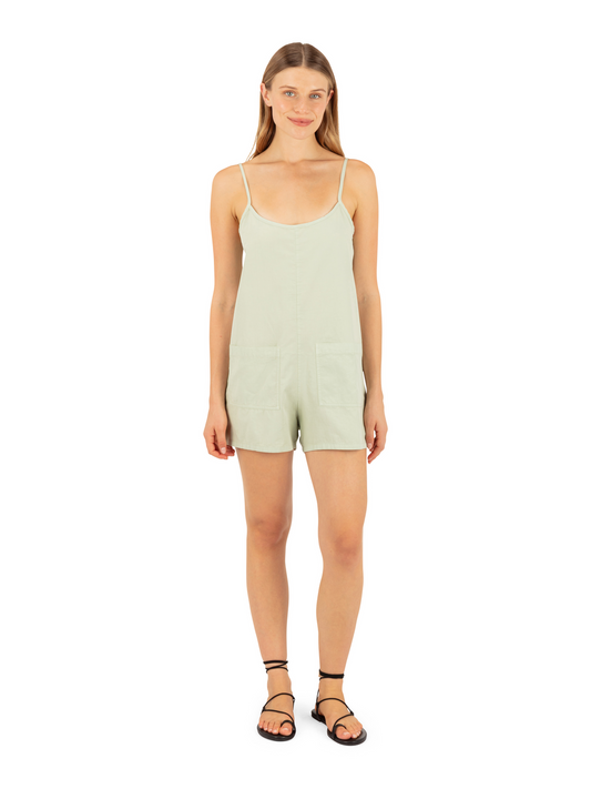 Wavy Days Romper in Seafoam