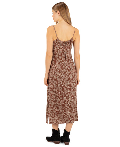 Stud Floral Midi in Cappucino