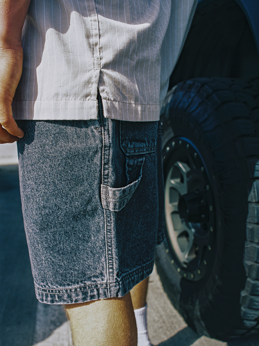 Washington Denim 21" in Black Acid Wash