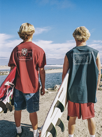Tiger Fast Garage Short Sleeve in Cherry Crimson
