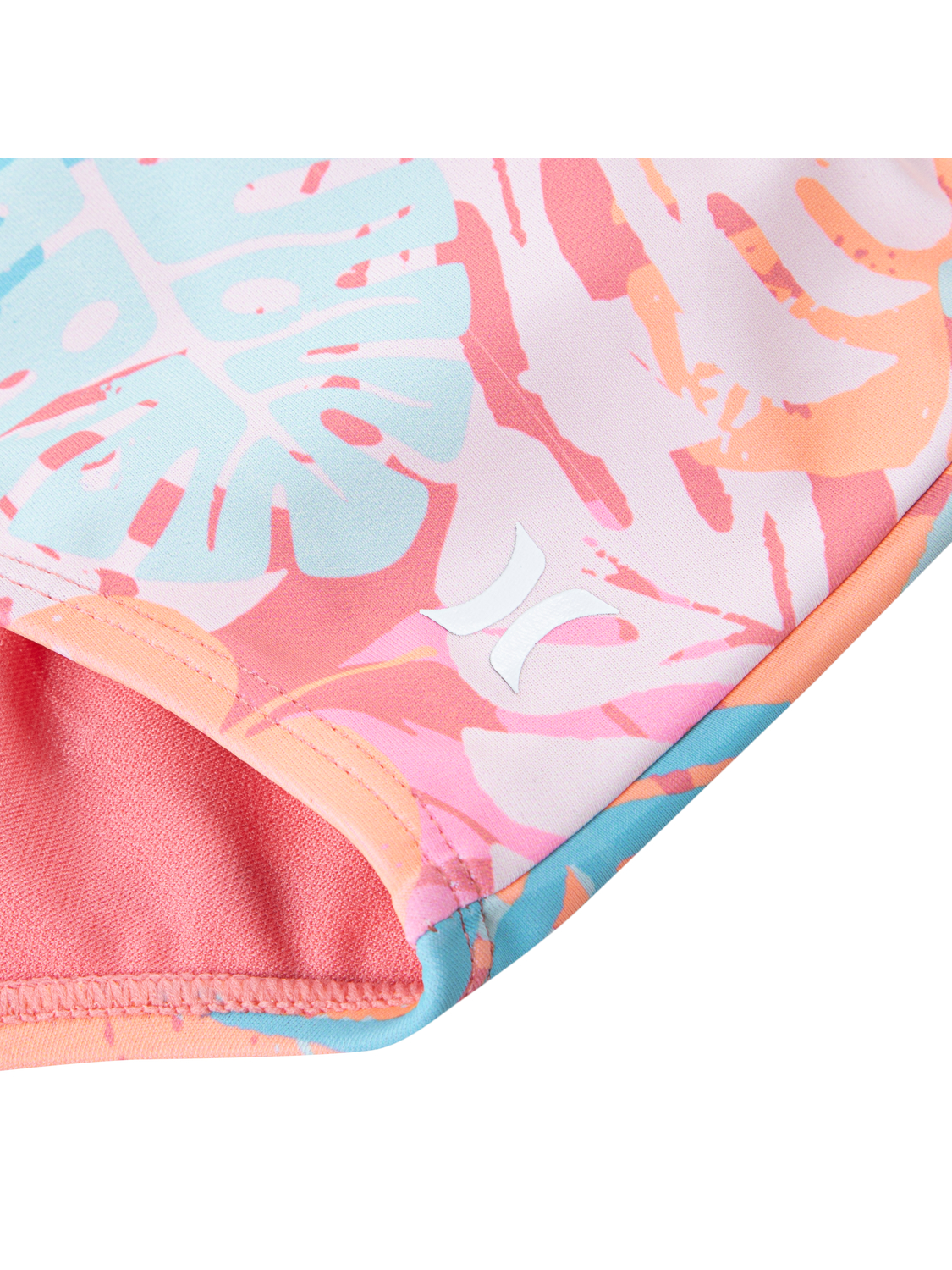 Girls' Halter Monokini in Sunset Coral/ Multi