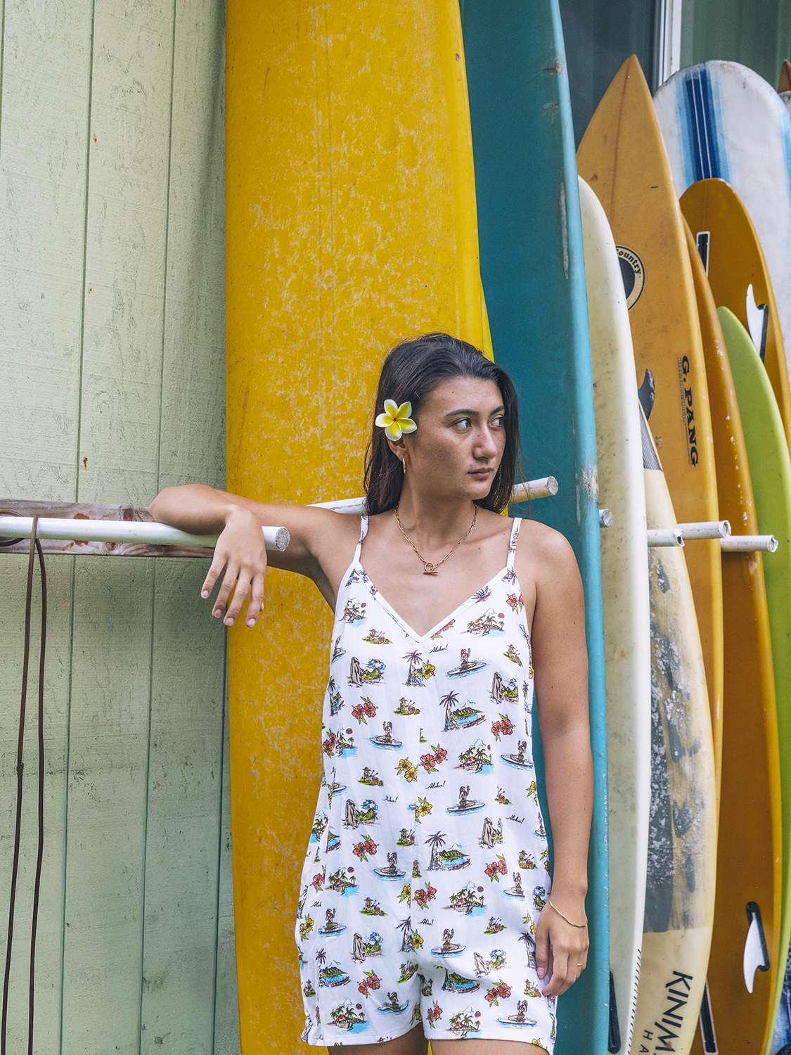 Island Time Romper in Tofu