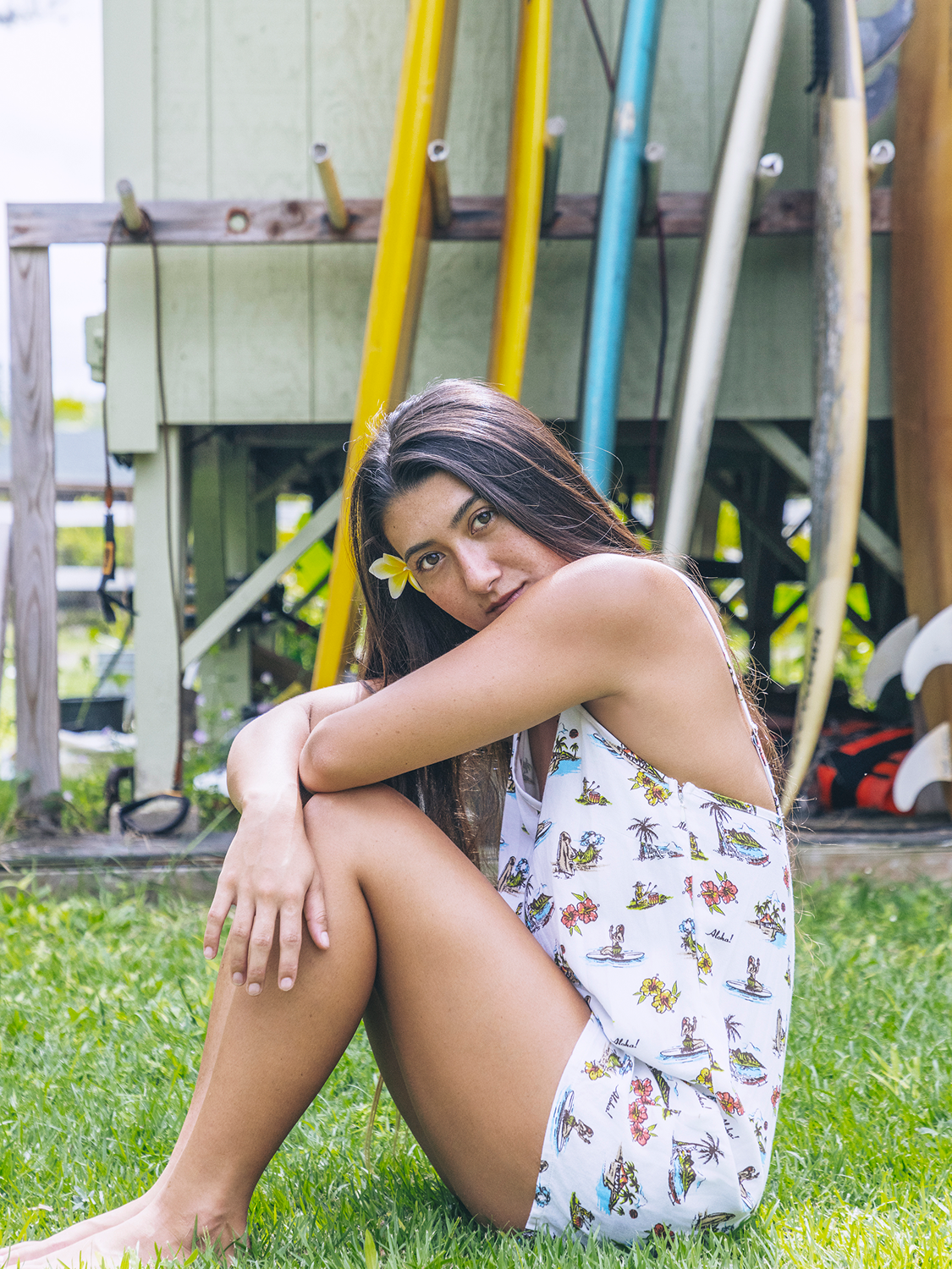Island Time Romper in Tofu