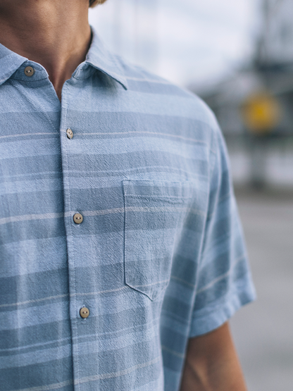 Oceanside Short Sleeve in Worker Blue