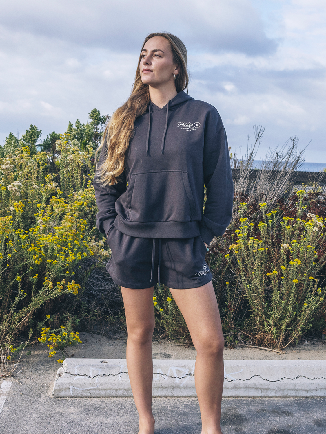 Surfbound Sweatshort in Off Black