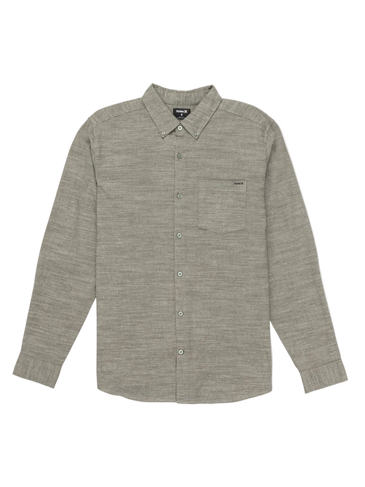 One And Only Stretch Long Sleeve Shirt in Charcoal Fern