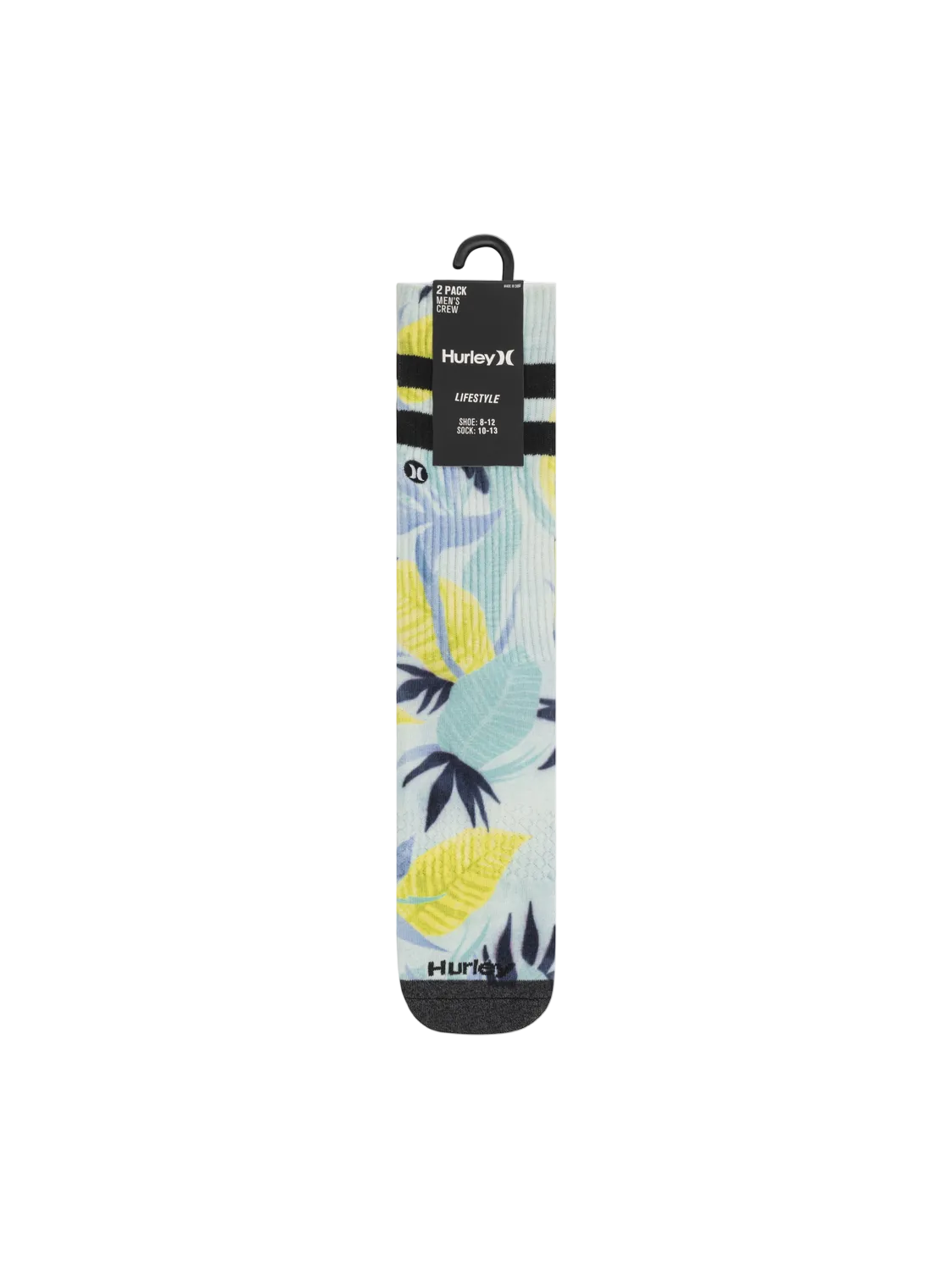 Extended Terry Crew Socks (2 Pack) in Light Blue/Pastel