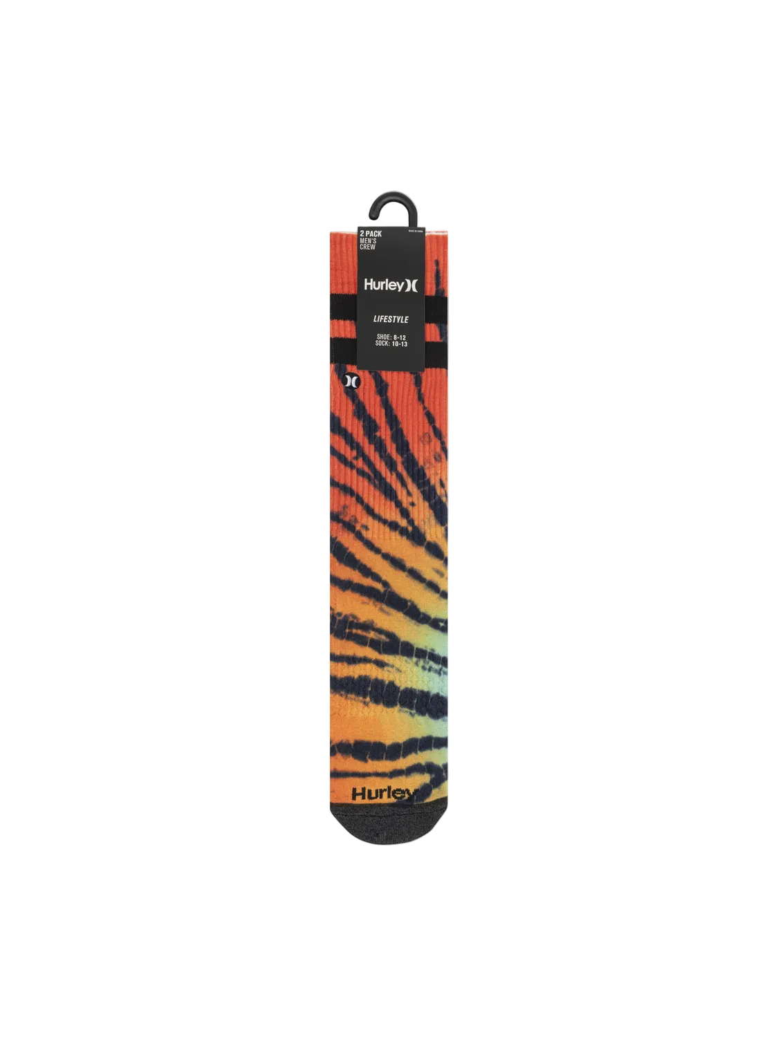 Extended Terry Crew Socks (2 Pack) in Orange