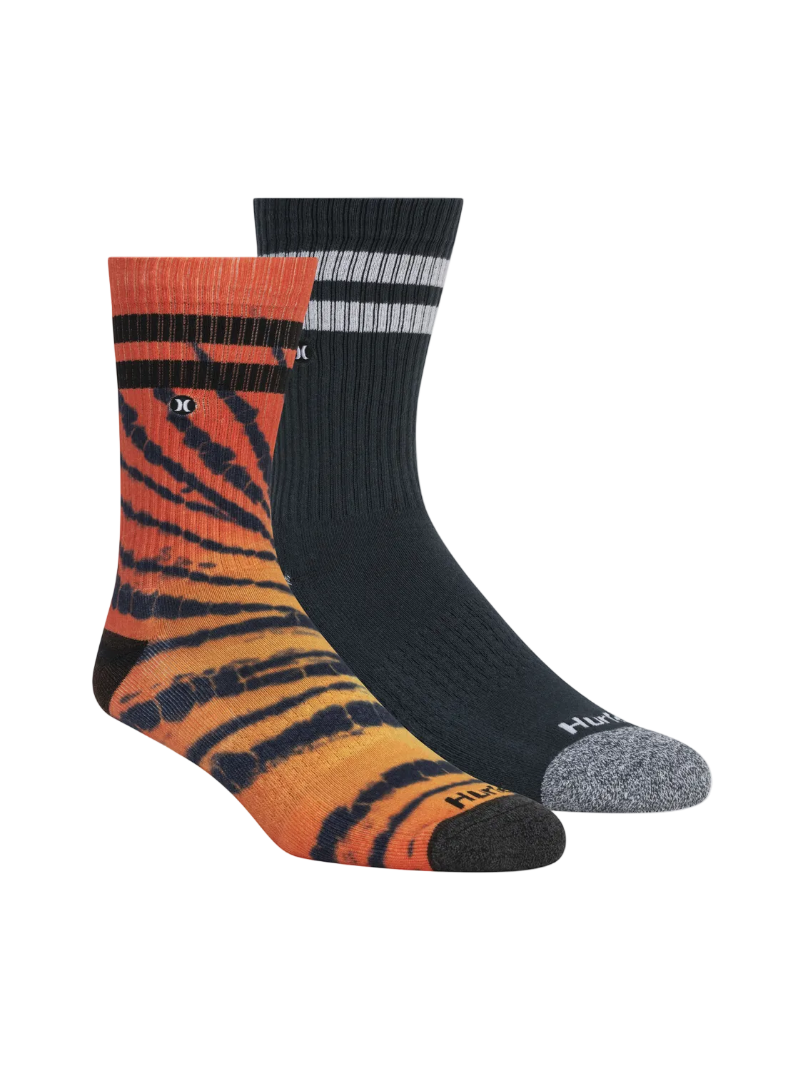 Extended Terry Crew Socks (2 Pack) in Orange
