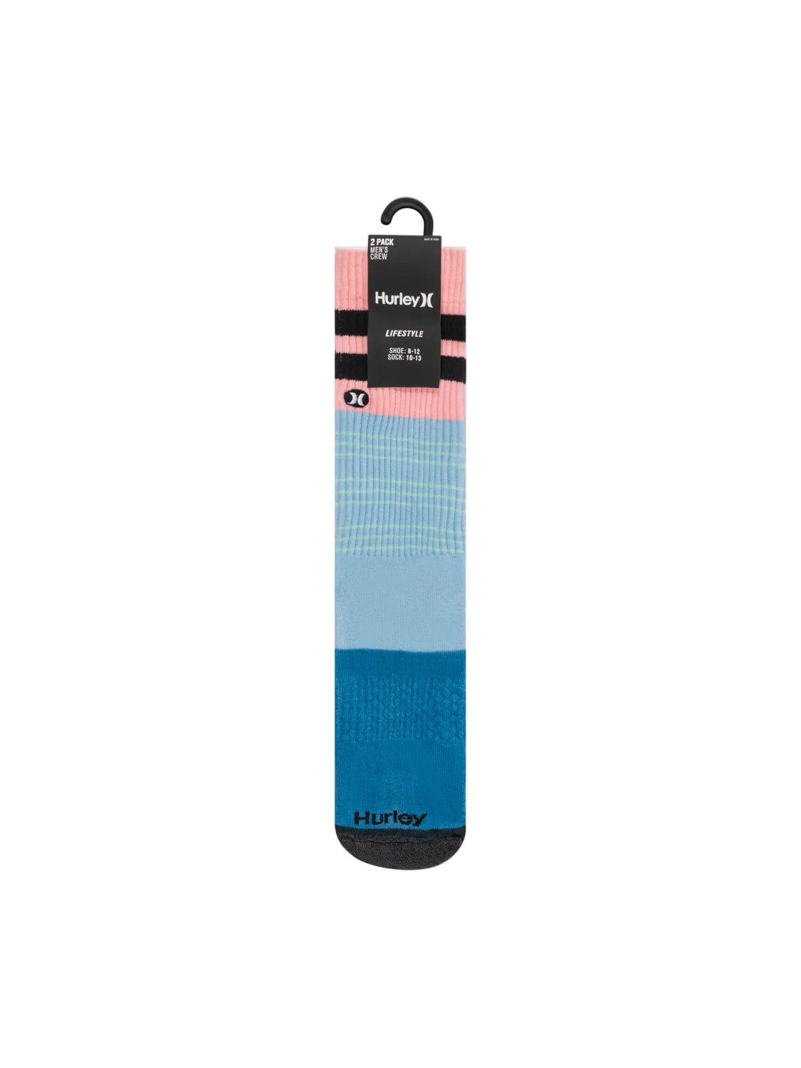 Extended Terry Crew Socks (2 Pack) in Blue