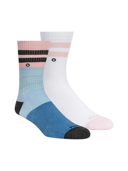 Extended Terry Crew Socks (2 Pack) in Blue