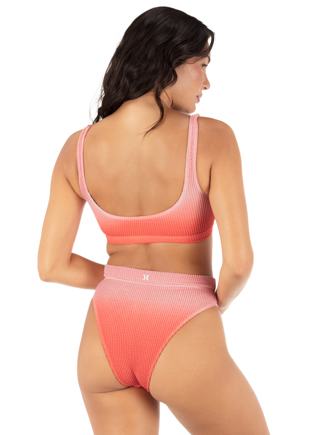 Ombre Scrunch Cheeky High Rise Bottom in Terracotta Ombre