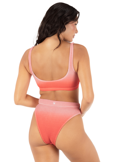 Ombre Scrunch Cheeky High Rise Bottom in Terracotta Ombre