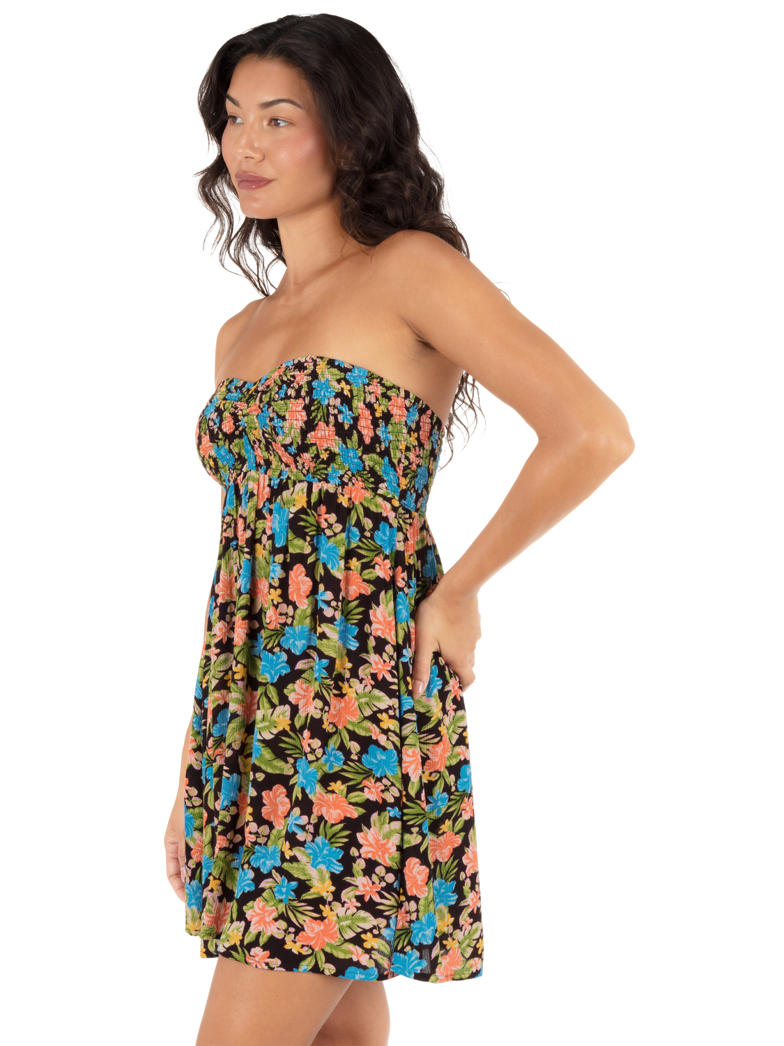 Miami Garden Mini Dress in Miami Garden / Mole