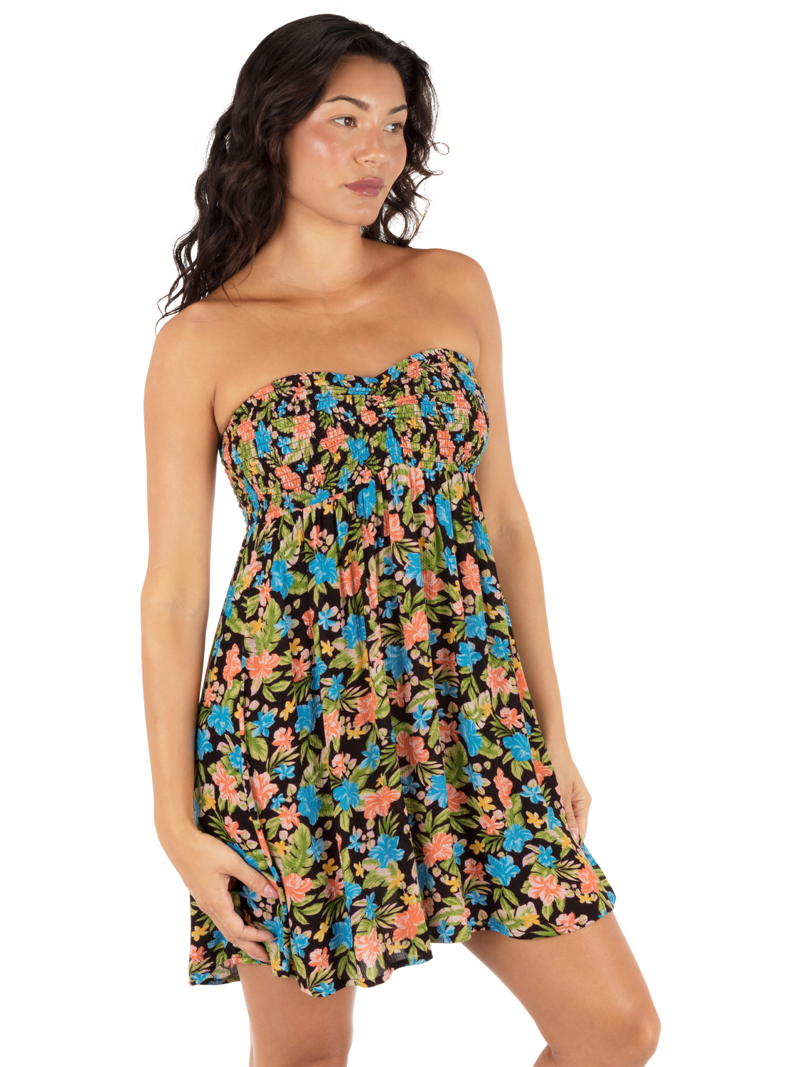 Miami Garden Mini Dress in Miami Garden / Mole