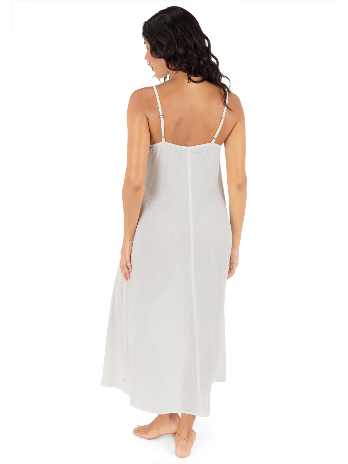 Embroidered Midi Dress in Coconut