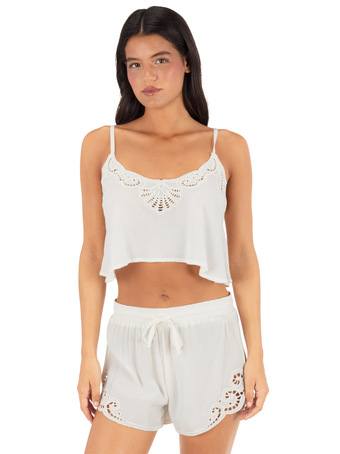 Embroidered Short in Coconut
