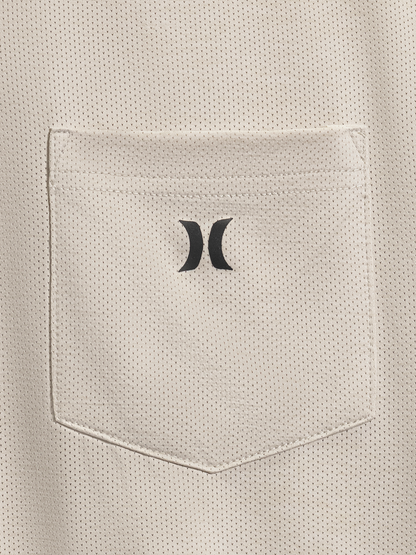 Air Mesh Pocket Polo in Bone