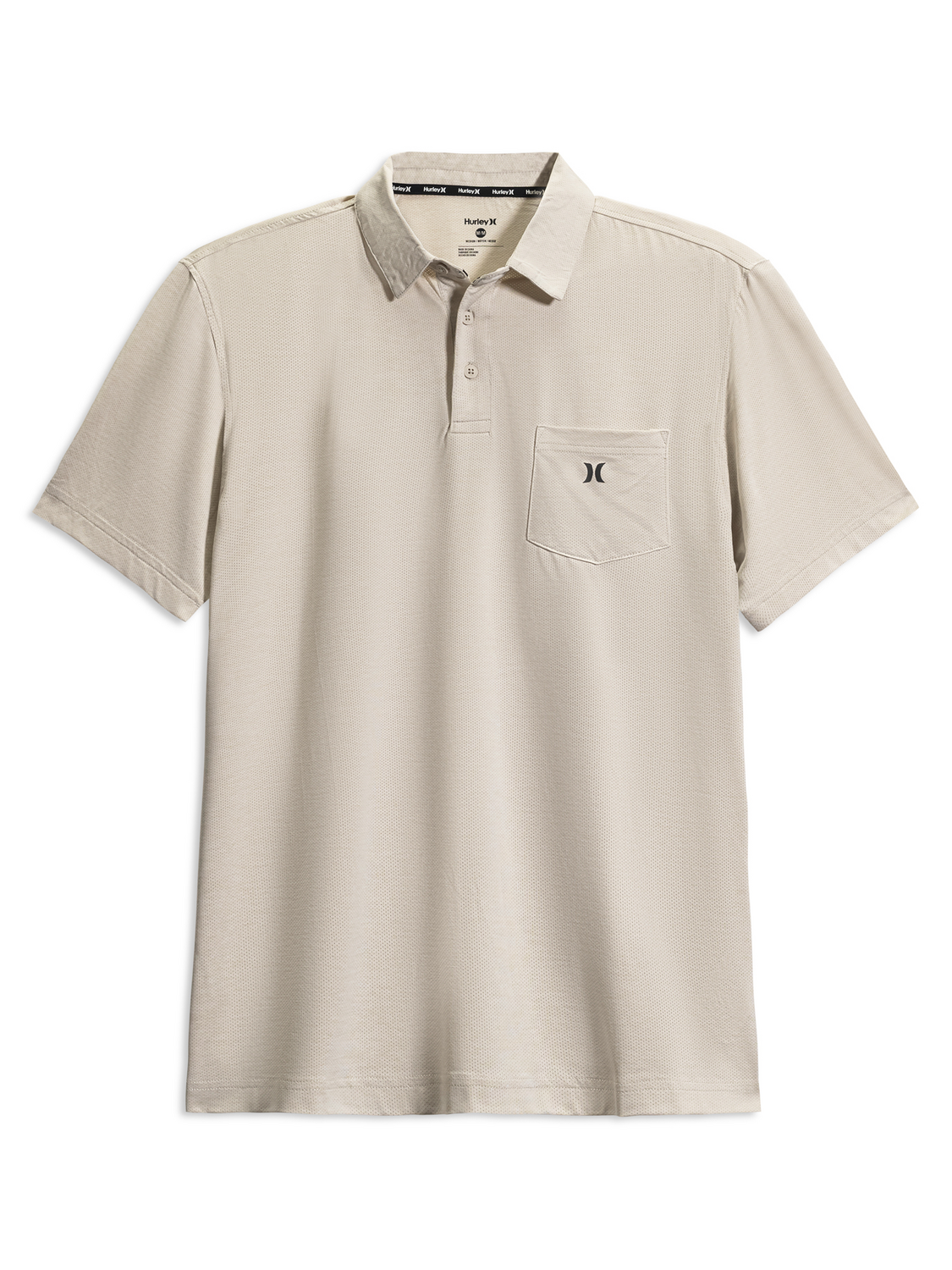 Air Mesh Pocket Polo in Bone