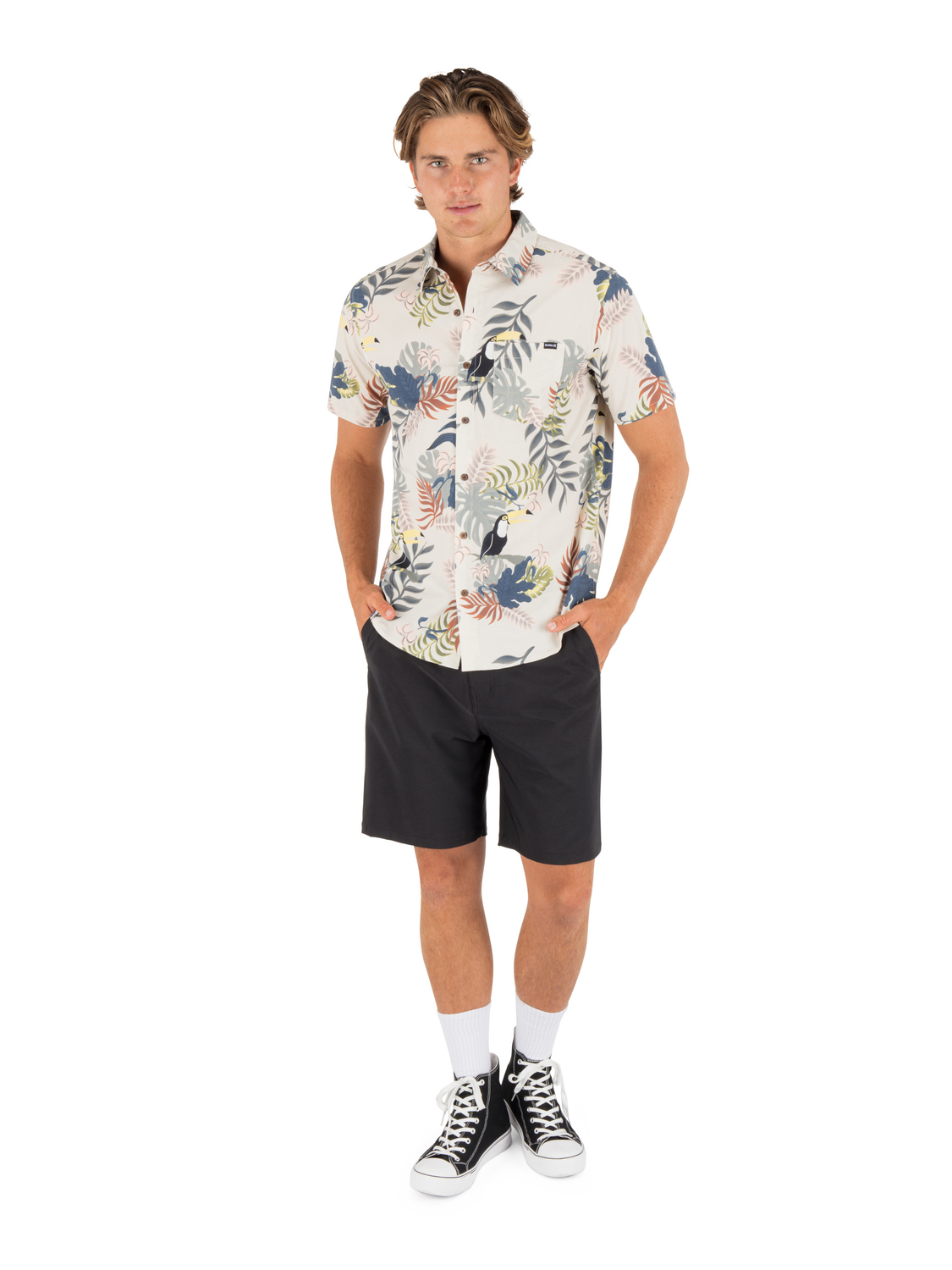 Lido Stretch Short Sleeve in Bone