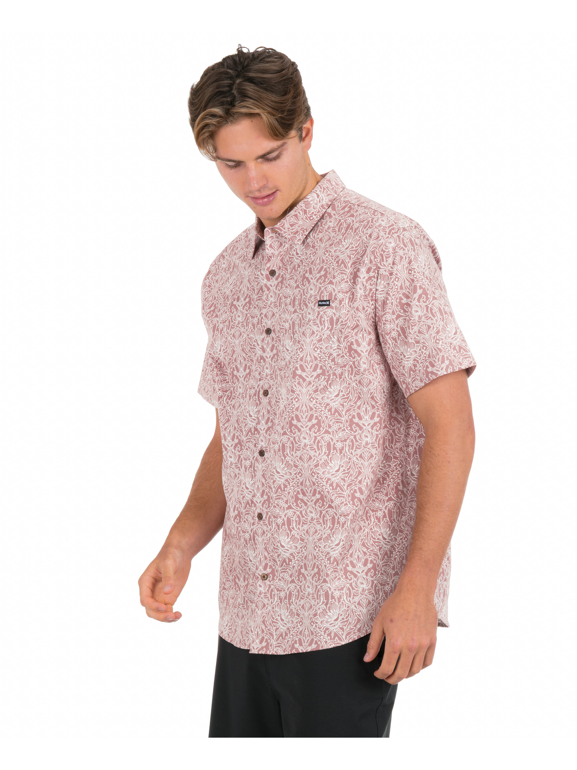 Lido Stretch Short Sleeve in Phantom Rose
