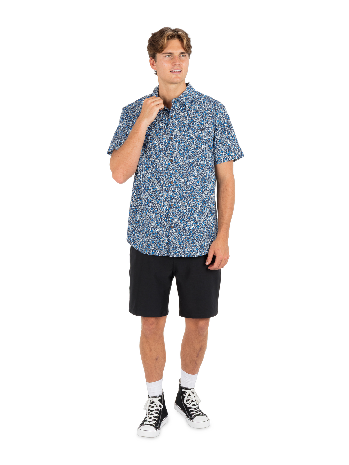 Lido Stretch Short Sleeve in Abyss
