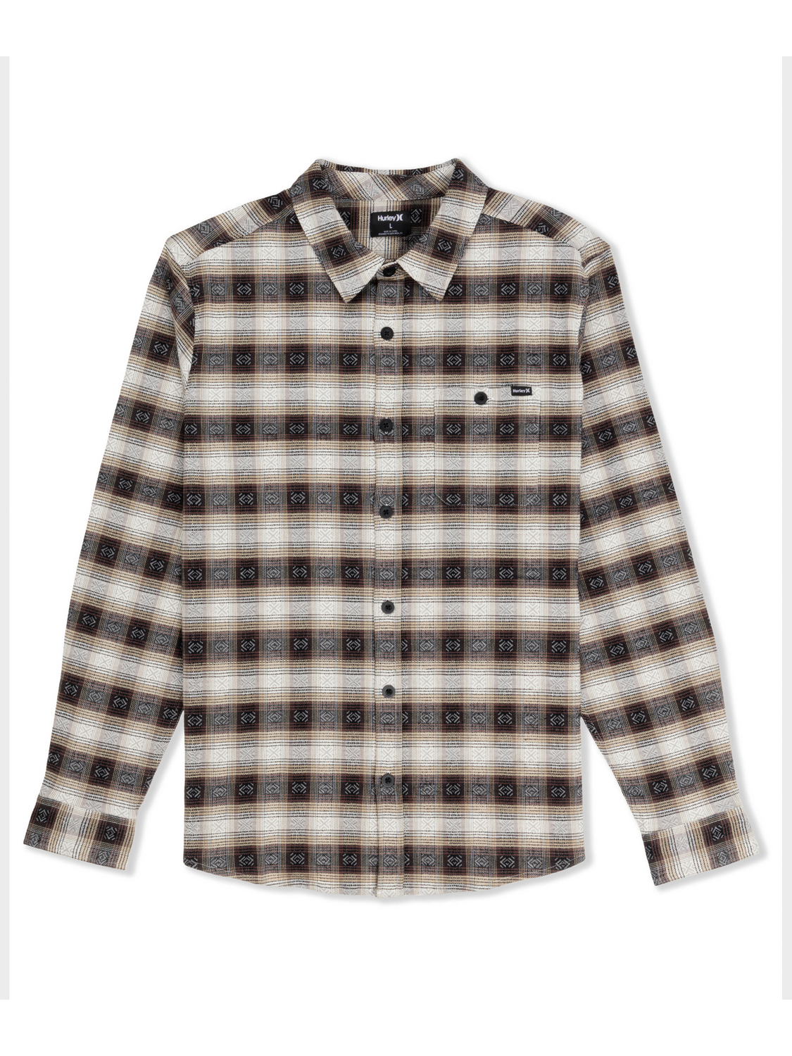 Portland Stretch Flannel Long Sleeve in Black