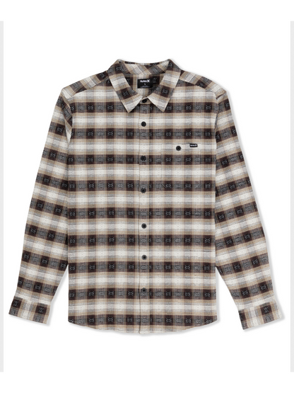 Portland Stretch Flannel Long Sleeve in Black