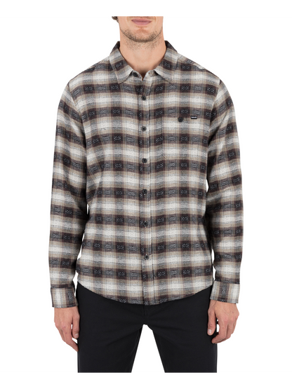 Portland Stretch Flannel Long Sleeve in Black