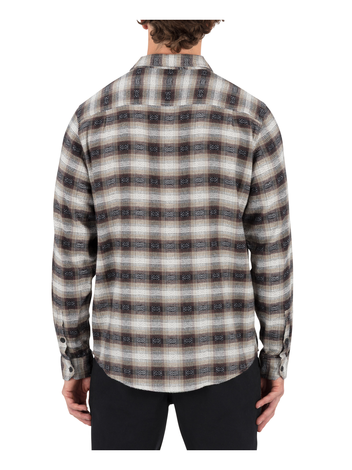 Portland Stretch Flannel Long Sleeve in Black