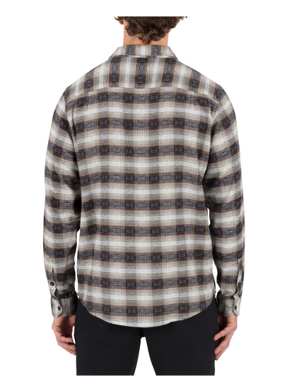 Portland Stretch Flannel Long Sleeve in Black