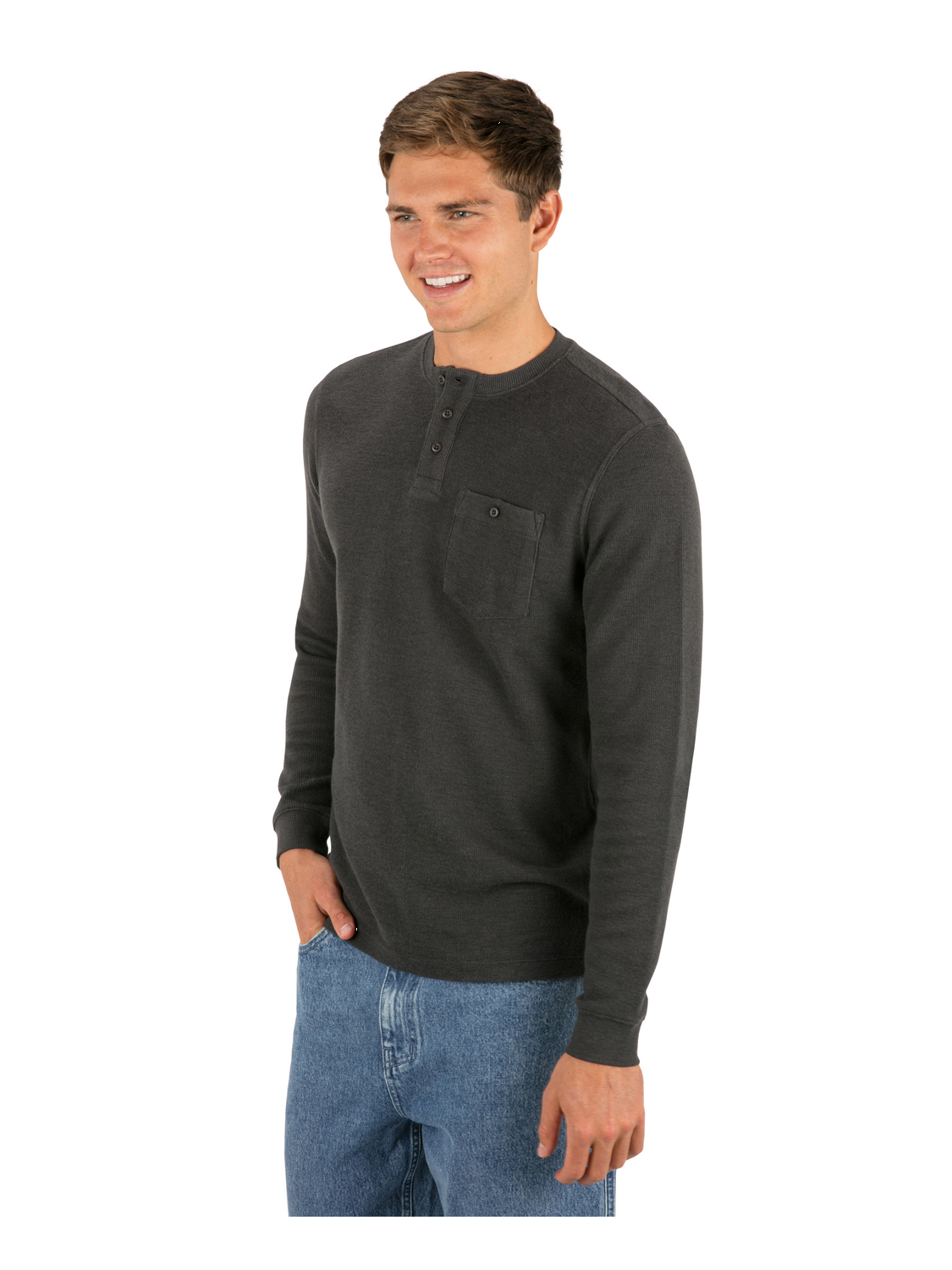 Coastal Thermal Long Sleeve in Dark Stone Grey