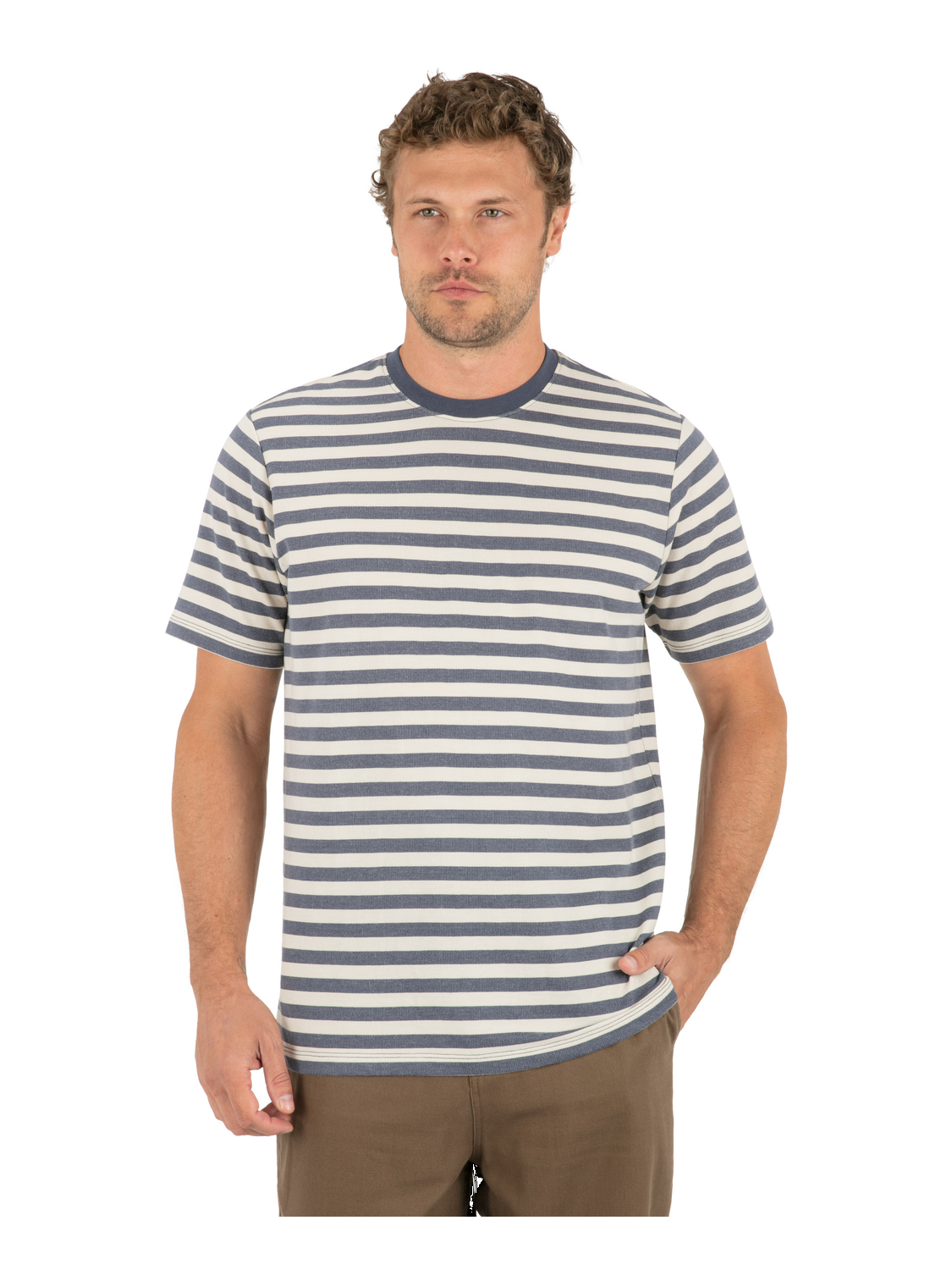 Hurley x Mikey DeTemple Heritage Stripe Short Sleeve in Monsoon