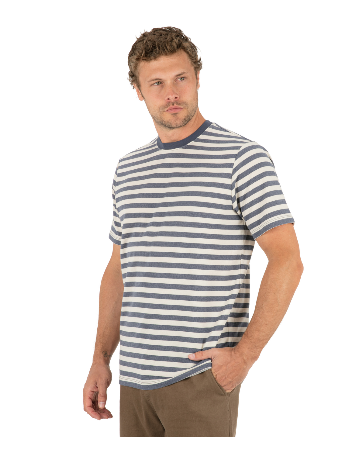Hurley x Mikey DeTemple Heritage Stripe Short Sleeve in Monsoon