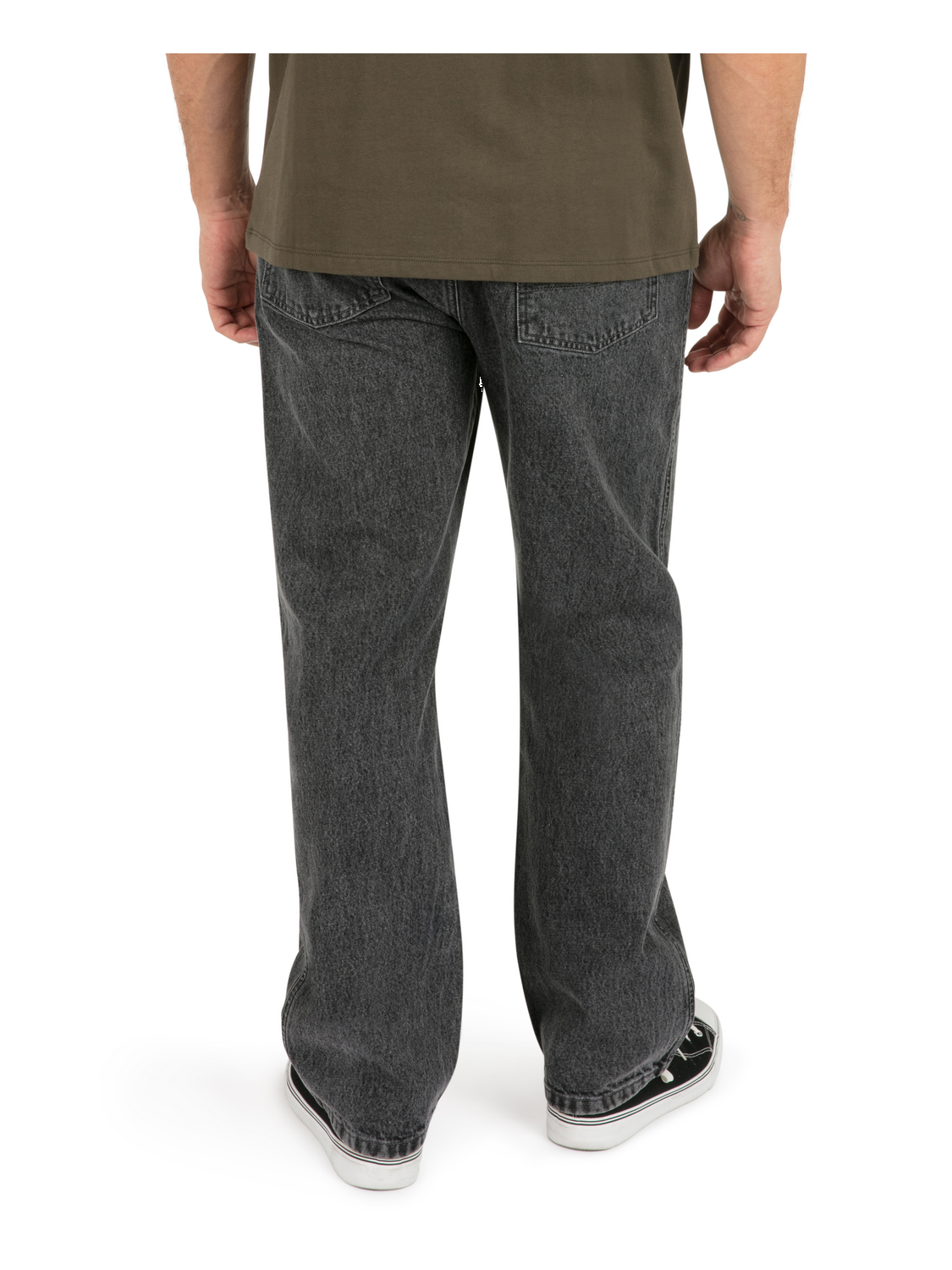 Washington Relaxed Denim Pant in Black Acid Wash