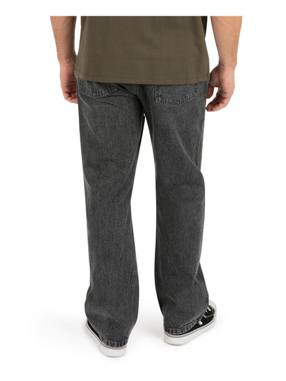 Washington Relaxed Denim Pant in Black Acid Wash
