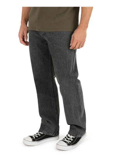 Washington Relaxed Denim Pant in Black Acid Wash