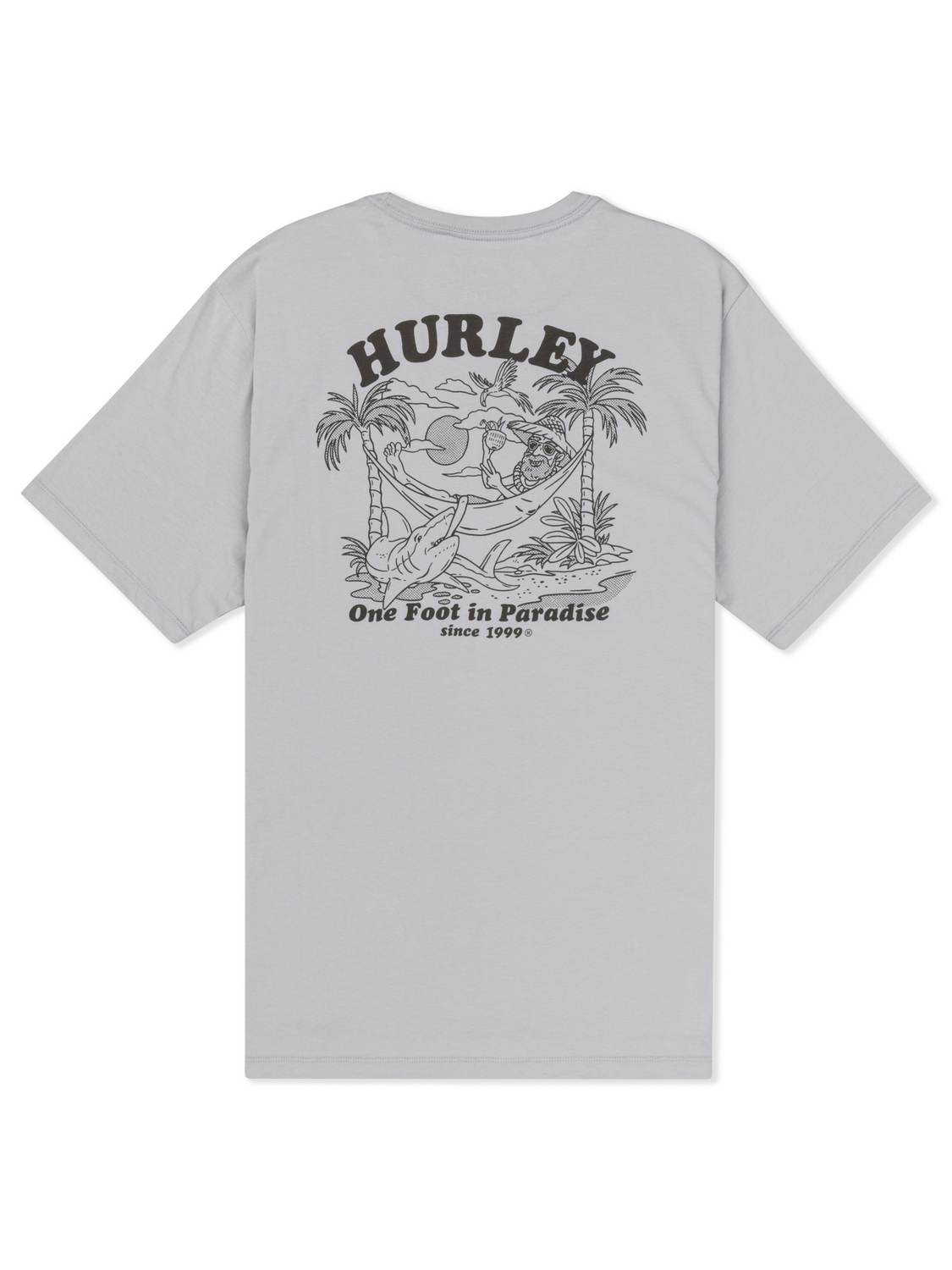 One Foot In Paradise Short Sleeve in Light Stone Grey