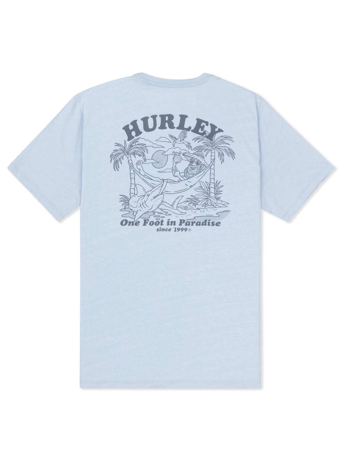 One Foot In Paradise Short Sleeve in Mystic Blue Heather