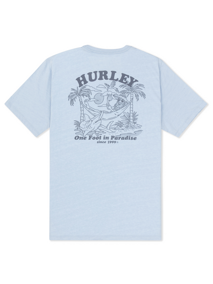 One Foot In Paradise Short Sleeve in Mystic Blue Heather