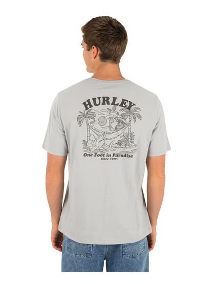 One Foot In Paradise Short Sleeve in Light Stone Grey