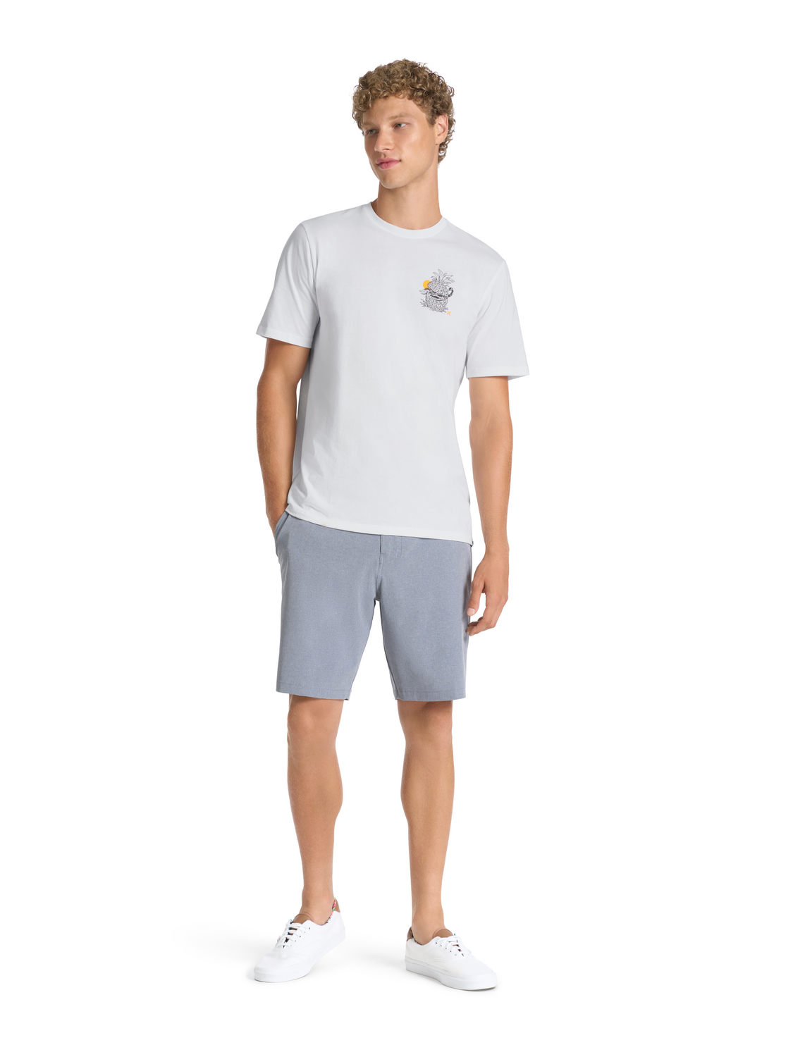 Tropical Troublemakers Short Sleeve in White
