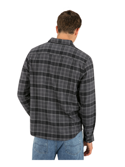 Eugene Flannel Long Sleeve in Black Combo