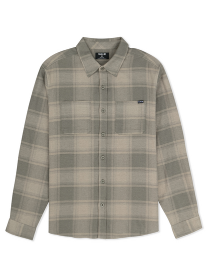 Eugene Flannel Long Sleeve in Olive